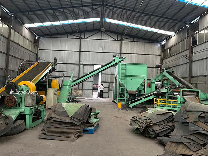 Ligne de recyclage de pneus