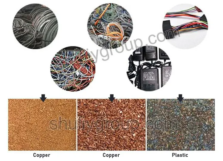 المواد الخام والمنتجات النهائية لجهاز تقطيع أسلاك النحاس
