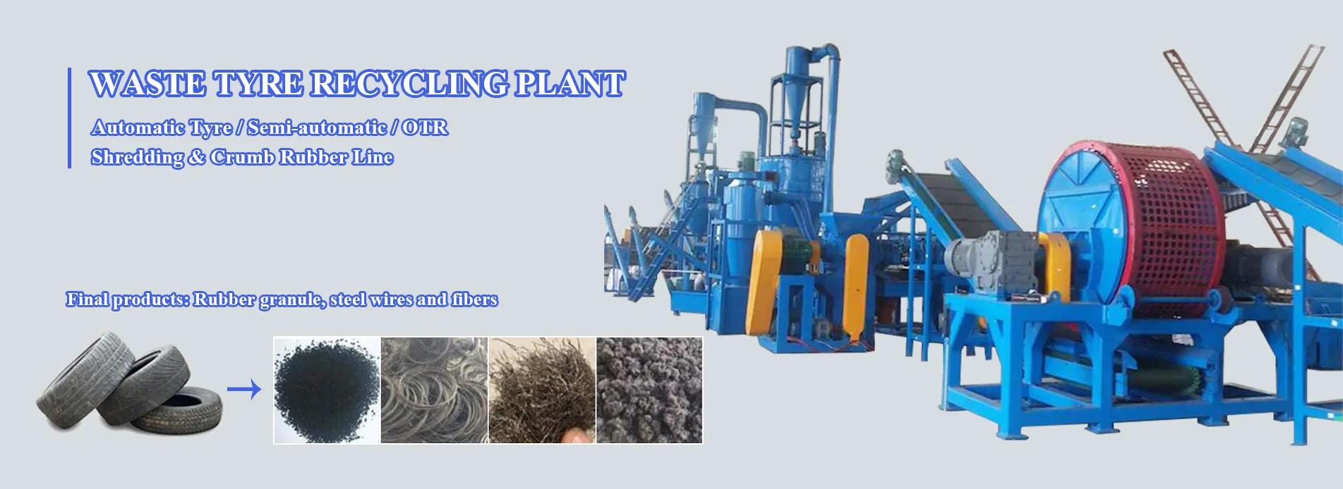 Ligne de recyclage des pneus usagés