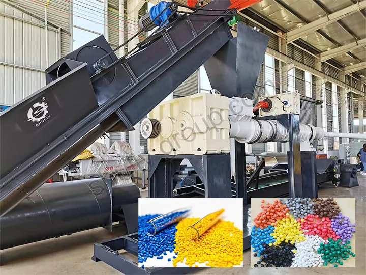 waste plastic pellet machine granulation line
