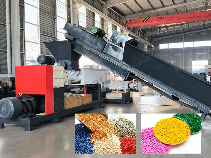 waste plastic pellet machine granulation line