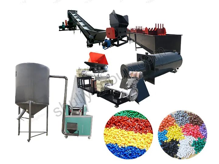waste plastic pellet machine granulation